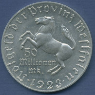 Westfalen 50 Millionen Mark 1923 Aluminium, Freiherr V. Stein, J N27 Vz (m6210) - Altri & Non Classificati