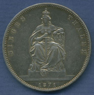 Preußen Siegestaler 1871 A, König Wilhelm I., J 99 Alt, Fast Vz (m6463) - Taler & Doppeltaler