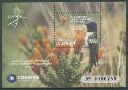 Ecuador 2018 Botanischer Kongress Vogel Kolibri Block 230 Postfrisch (C63292) - Ecuador