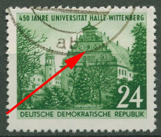 DDR 1952 Universität Halle-Wittenberg Plattenfehler 318 F 36 Gestempelt - Variétés Et Curiosités