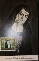 POSTAL MAXIMO - RAINHA D. LEONOR (PORMENOR DE UM PAINEL DO PINTOR EDUARDO MALTA) - Cartes-maximum (CM)