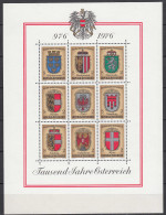 Österreich - Austria - 1976 Mi. Block 4 - 1000 Jahre Österreich ** MNH  (31132 - Andere & Zonder Classificatie