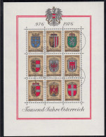 Österreich - Austria - 1976 Mi. Block 4 - 1000 Jahre Österreich Gest.  (31134 - Autres & Non Classés