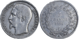 FRANCE - 1852 - 5 Francs - LOUIS NAPOLEON BONAPARTE - ARGENT 900‰ - 20-079 - 5 Francs