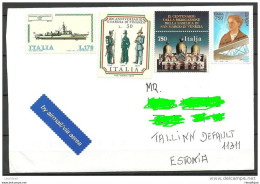 ITALY Italie Italia Air Mail Letter To Estonie Estonia Estland - 2001-10: Poststempel