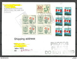 CANADA Kanada 2019 Cover To Estonia With Many Nice Stamps - Brieven En Documenten