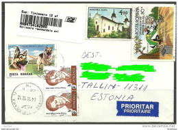 ROMANIA Rumänien Romana Registered Letter To Estonie Estonia Estland 2012 Many Nice Stamps Walt Disney Etc - Covers & Documents