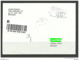 BULGARIEN BULGARIA Registered Cover To Estonia Estland 2013 - Storia Postale