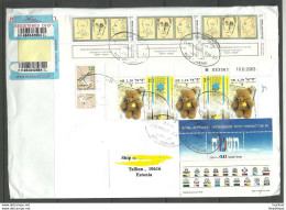 ISRAEL 2020 Registered Cover To Estonia Arthur Rubinstein & S/S 40 Years Independence & Teddy Bear Etc. - Covers & Documents