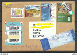 ISRAEL 2020 Registered Letter From Haifa To Tallinn Estonia With Many Nice Stamps - Lettres & Documents