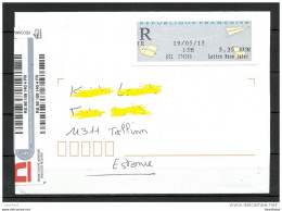 FRANCE 2015 Registered Cover To ESTONIA - Brieven En Documenten