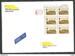 NEDERLAND NETHERLANDS 2017 Air Mail Letter To Estonia With 4 Mint Stamps - Covers & Documents