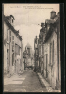 CPA Saint-Aignan, La Rue De La Raquette Et L`Eglise  - Saint Aignan