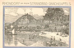 73800438 Rhoendorf 50 Pfennig Schein Motiv Strandbad Drachenfels Rhoendorf - Bad Honnef