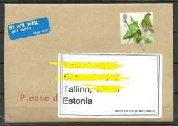 GREAT BRITAIN 2024 Air Mail Cover To Estonia King Charles NB! Stamp Remained Mint (cancelled By Hand) - Covers & Documents