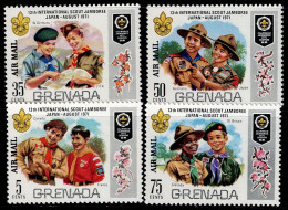 GRE-04- GRENADA 1971 - MNH - SC#:C23-C26 - SCOUTS- BOY SCOUT JAMBOREE, JAPAN - Grenada (...-1974)