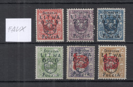 FAUX CENTRAL LITHUANIA 1920 Michel 4 - 6 & 8 - 9 MNH/MH FAKE Fälschungen - Usati