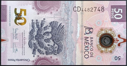 MEXICO $50 ! SERIES CD 6-DEC-2023 ! Omar Mejia Sign. AXOLOTL POLYMER NOTE Mint BU Crisp Read Descr. For Notes - Mexique