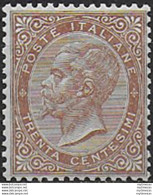 1863-65 Italia VE II 30c. Chiaro Torino MNH Sassone N. T19a - Altri & Non Classificati