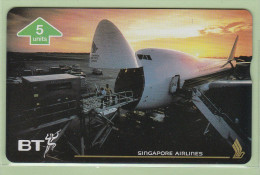 UK - BT General - 1996 Singapore Airlines V - 5u Boeing 747-400F - BTG742 - Mint - Bt Thematische Uitgaven Van Burgerlijke Vliegtuigen