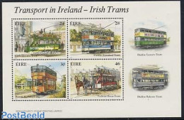 Ireland 1987 Tramways S/s, Mint NH, Nature - Transport - Horses - Railways - Trams - Neufs