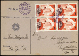 1939, Schweiz Soldatenmarken, Brief - Labels