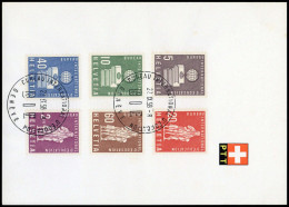 1958, Schweiz Internationale Erziehungsamt BIE, 1-6, FDC - Officials