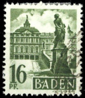 1947, Französische Zone Baden, 6 PF I, Gest. - Autres & Non Classés