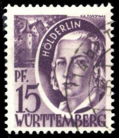 1947, Französische Zone Württemberg, 5 PF III, Gest. - Autres & Non Classés