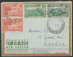 Ethiopie - Aérogramme (Air Letter) Affr. 25c Càd ADDIS-ABEBA /25.3.1952 Pour GENEVE (Suisse) - Ethiopië