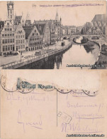 Gent Ghent (Gand) Vue Générale Du Quai Aux Herbes Et Du Pent St Michel 1926 - Andere & Zonder Classificatie