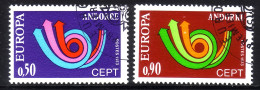 ANDORRA FRANZÖSISCH MI-NR. 247-248 GESTEMPELT(USED) EUROPA 1973 - 1973