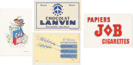 Lot De 4 Buvards (26) CRIO -  JACQUEMAIRE - JOB - LANVIN Avec Défauts :taches,  Pliures,déchirures Etc. Etc - Lots & Serien