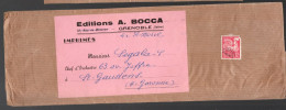 Grenoble (38)  Enveloppe EDITIONS A BOCCA ( Editions Musicales) Avec Préoblitéré Coq 12f Rouge (PPP47424) - 1953-1960