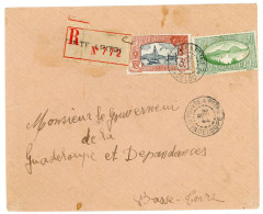 GUADELOUPE ENV 1944 POINTE A PITRE LETTRE RECOMMANDEE => BASSE TERRE ( V° CACHET 21/04/1944 ) - Covers & Documents