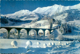 BLS Viadukt Und Tellenburg Bei Frutigen (374) * 1966 - Frutigen