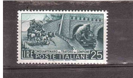 1956 L.25 TRAFORO SEMPIONE - 1946-60: Neufs