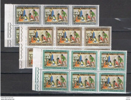 VATICANO:  1962  NATALE  -  S. CPL. 3  VAL. BL. 6  N. -  SASS. 353/55 - Blocs & Feuillets