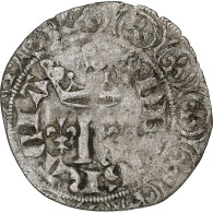 France, Charles V, Blanc Au K, 1365-1380, Billon, TB+, Duplessy:363 - 1364-1380 Charles V The Wise