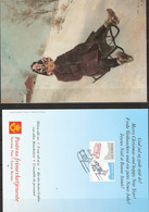 Norway 1994 Christmas Card From Posten Norway, Toboggan And Kicksledge  Mi  1170-1171, Card FDC - Briefe U. Dokumente