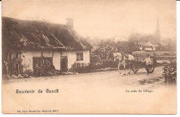 SOUVENIR DE GENCK UN COIN DE VILLAGE PAARD MET KAR ATTELAGE  Ca 1905 Re 818 /d1 - Genk