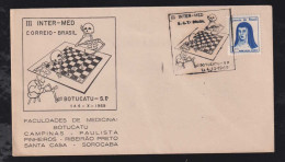 Brazil Brasil 1969 Cover CHESS Postmark BOTUCATU - Lettres & Documents