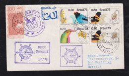 Brazil Brasil 1973 Ship Cover NAVIO OCEANOGRAFICO ALMIRANTE SALDANHA To Germany - Lettres & Documents