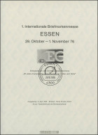 Messe Essen Sonderdruck 1976 DIN A5, Europäische Gemeinschaft, SSt Messe-Logo - Private & Local Mails