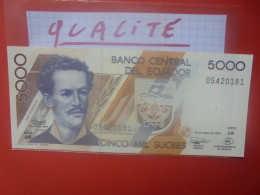 EQUATEUR 5000 SUCRES 1999 Peu Circuler Presque Neuf (B.33) - Ecuador