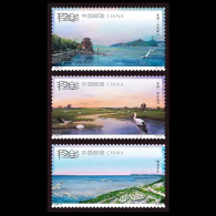 China 2024/2024-9 Chaohu Lake,Landscapes Stamps 3v MNH - Ongebruikt