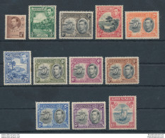 1938-50 Grenada, Stanley Gibbons N. 153/63 - 12 Valori - MLH* - Other & Unclassified
