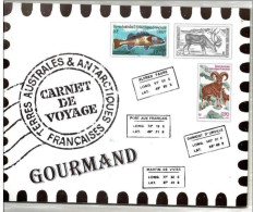 TTAF : : "Carnet De Voyage Gourmand"- Aquarelles De Serge Marko- Carnet De 12 Feuillets Avec Les 12 Timbres - Ungebraucht