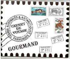 TTAF : : "Carnet De Voyage Gourmand"- Aquarelles De Serge Marko- Carnet De 12 Feuillets Avec Les 12 Timbres - Libretti