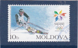 1998 Moldawien/ Moldova, ° Mi:MD 263, Yt:MD 223, Sg:MD 274, Olympische Winterspiele 1998 - Nagano Used - Inverno1998: Nagano